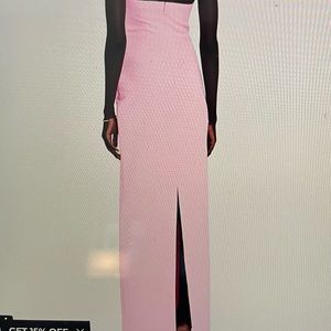 New with tags, Solace London- sz 4 Audrey strapless Crepe Gown in Pink
